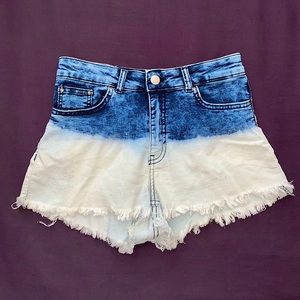 H&M Coachella Ombré Denim Shorts